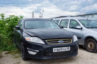 Ford Mondeo 2014 года выпуска, черный. Государственный номер P669PA48, VIN X9FDXXEEBDEB80382, номер двигателя SEBAEB80382. Мощность двигателя 160.48 л.с., объем 2261 куб.см. Ограничения не зарегистрированы.