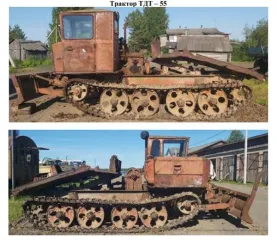 Трактор ТДТ-55, 1986 г.в. Марка: ТДТ-55 Модель: ТДТ-55 VIN (заводской) номер: Номер рамы 130592 Год выпуска: 1986 Назначение: Гусеничный трелёвочный трактор
