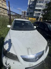 Mazda 6 2007 Транспортное средство Mazda 6, 2007 года выпуска, цвет - белый, VIN JMZGG14F681728685, государственный номер К448КХ29. Состояние ТС: не на ходу, подкапотное пространство проверено, отсутствует аккумулятор, поврежден передний бампер, коррозия и ржавчина по всему кузову, в салоне…