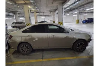 LADA VESTA, 2019 год, 106 лс, 103496 км, VIN: XTAGFL120KY338437, гос.номер Е759НВ763. Дефекты: 1. Отсутствие переднего бампера. 2. Салон в норме. 3. Лопнула правая опора двигателя, поврежден внутренний шрус. 4. Аккумулятор разряжен. 5. Неисправность актуатора РКПП.