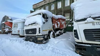 Мусоровоз МКМ3403 на шасси МАЗ-5340В2, в нерабочем состоянии, гос. номер Е935АЕ154.