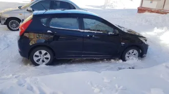 Автомобиль Hyundai Solaris 2014 года, черный, VIN Z94CT51DAFR110688, категория B, объем двигателя 1591 см³, мощность 123 л.с.