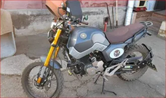 Мотоцикл SHINERAY FT-250, 2023 года, марка: SHINERAY, модель: FT-250, VIN: LXYJCNL08P0663588, гос. рег. номер: 1695АЕ56, год изготовления: 2023