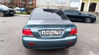 Легковой седан Mitsubishi Lancer, 2006 г.в., VIN JMBSNCS3A7U010512, цвет: светло серо зеленый, г.р.з. А540ХЕ750.Мощность двигателя л.с. кВт 72.1/98.