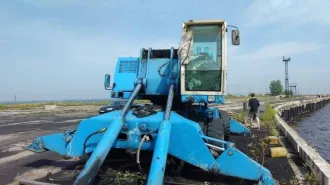 Terex Fuchs MHL 380 2003 погрузчик, ГРЗ 1293ХН47, частично разукомплектован: отсутствует двигатель, стрела.