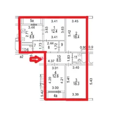 Квартира 92 кв. м, Москва, ул. Маресьева, д. 12, корп. 5, кв. 18, этаж 7, кадастровый номер: 77:16:0010105:32940. Вид жилого помещения: Жилое. Общая площадь: 92.