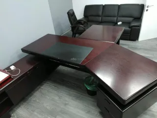 Стол руководителя лев. с тумбами Махагон 240*190*h76, Санкт-Петербург.