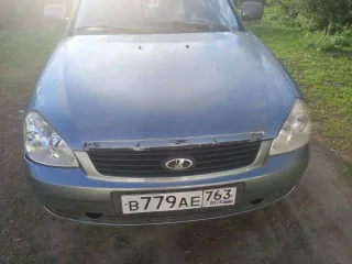Lada Priora 2010 года, 98 л.с., пробег 205000 км. VIN XTA217030A0233438, госномер В779АЕ763. Цвет — средний серо-зеленый металлик.