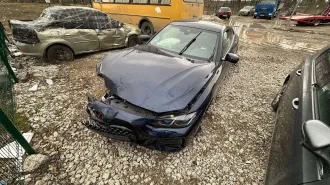 Bmw 4series 430i xdrive, 2022 года выпуска, идентификационный номер (vin) WBA71AP070CL19575, автомобиль не на ходу, после ДТП (см. фото), технически не исследовался, требуется осмотр.