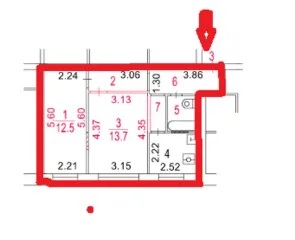 Жилое помещение, 45.5 кв.м, Москва, г. Москва, ул. 9-я Парковая, д. 11А, кв. 3, площадью 45,5 кв.м (Этаж № 1), кадастровый номер: 77:03:0005014:5512 Вид жилого помещения: Жилое Общая площадь: 45.5