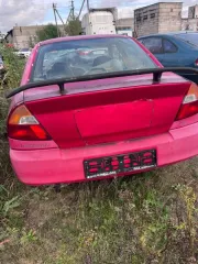 Mitsubishi Mirage 2001, ГРЗ Е 592 НК 10, VIN JA3AY26C41U049513, трещина на лобовом стекле, повреждения бампера, колеса спущены, ключи и документы отсутствуют