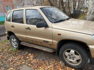 Шевроле Нива 2005 года выпуска, 80 л.с., пробег 140000 км, полный привод. VIN Х9L21230050093601, цвет бежевый металлик. Номер двигателя ВАЗ 2123 0104036, бензиновый, мощность 58,50 кВт (79,60 л.с.), объем 1690 см³. Номер кузова 0093601. Снаряженная масса 1400 кг, полная масса 1850 кг. Технически…