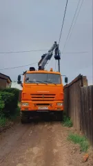 Кран-манипулятор 732704 (КАМАЗ-43118), 2019 г.в., г/н М200ХВ 75, VIN: ХDC732704K9000135, цвет оранжевый. Назначение: универсальная полноприводная машина для строительства, лесозаготовки, коммунальных и логистических работ.