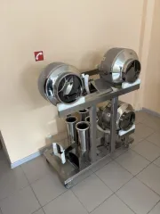 Коатер BGB-3F, 2019, для нанесения пленочной, водорастворимой и сахарной оболочки на поверхность таблеток, модель BGB-3F, год выпуска 2019.
