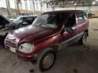 Chevrolet Niva 2008 года, госномер Е481РТ18. VIN: X9L21230080249836. Объем двигателя 1690 см³, мощность 79.6 л.с. Автомобиль после ДТП: поврежден передний бампер, решетка радиатора, капот, правая пассажирская дверь, правая фара сломана, отсутствует боковое зеркало заднего вида с пассажирской…