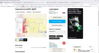 Земельный участок 56000 кв.м, доля 1/4, Ставропольский р-н, Самарская обл. Доля 1/4 по земельному участку, категория земель Земли сельскохозяйственного назначения, кадастровый номер 63:32:1602001:357, место нахождения: Россия, обл Самарская, р-н Ставропольский, с Ягодное, территория Ягодинские…