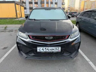 Geely Coolray 2022 года, черный цвет, госномер С414НМ62, VIN V4K8622Z0NB906754.