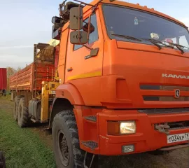 Автомобиль бортовой с краном манипулятором 732407  КАМАЗ43118 , VIN XDC732407J9001287, кат. С, 2018 г.в., оранжевый RAL 2009, 300 л.с., 11,7 л., дизель, евро 4, макс.масса 21,2 т., ПТС 16 ОУ 746195, гос.номер Т034КР797