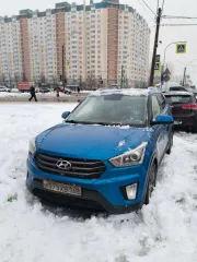 Hyundai Creta, 2017 год, синий. VIN: Z94G2811BJR079647, ПТС: 78 ОТ 833085, госномер: Х175ХВ178. Мощность двигателя: 123 л.с., разрешенная максимальная масса 1825 кг, масса без нагрузки 1400 кг.
