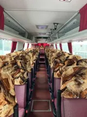 Hyundai Universe Space Luxury 2011, серый, дизельный двигатель 12.3 л, 372 л.с., экологический класс 4. VIN: KMJKG18TPBC906518, госномер 227УХ47. Пробег 200000 км. Максимальная масса 16500 кг, масса без нагрузки 11975 кг.