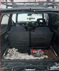 Suzuki Escudo 1995 года выпуска. Идентификационный номер (VIN) отсутствует. Модель, № двигателя: G16A-41460, шасси (рама) № TA01W. Цвет кузова: черный. Мощность двигателя 100 л.с. (75 кВт), рабочий объем 1590 куб.см. Разрешенная максимальная масса 1350 кг, масса без нагрузки 1130 кг…