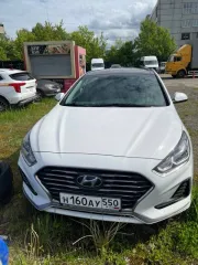 Hyundai Sonata, 2018 года, 187 лс, 118033 км, АКПП, VIN: XWEE341FBK0000597, гос. рег. знак: Н160АУ550, цвет: белый