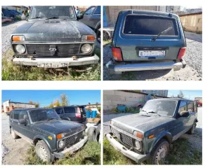 LADA 4×4 2011 года, VIN: XTA213100B0126229, госномер E 753 HX 174. Модель LADA 213100, цвет серо-сине-зеленый. Двигатель бензиновый, модель 21214, № 9427997, объем 1.69 л (1690 куб. см), мощность 80 л.с., экологический класс 3. Масса без нагрузки 1350 кг, разрешенная максимальная масса 1850 кг…