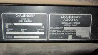Комбайн зерноуборочный Challenger CH 654 B, 2012 г.в., зав. №580000034 (разукомпл.); жатка AGCO Challenger (2012 г.в. №703000096), входит в состав комбайна.