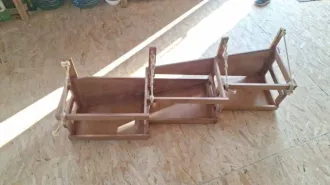 Подвесные деревянные полки, 3 шт.