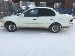 Toyota Corolla, 1992 года, 105 лс, 354746 км, АКПП, Автомобиль Тойота Королла 1992 г.в.; г/н: Е924ЕО138; цвет: Белый; Номер кузова (прицепа): AE1000008789; № двигателя: G782004. Двигатель дымит, требуется замена поршневой. Опорный правый подшипник под замену, задние тормозные колодки изношены.