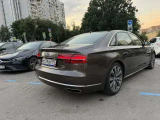 Audi A8 L 2014. Автомобиль марки Audi модель A8 L 2014 г.в. VIN-номер WAUZZZ4H2EN012935. Ознакомление с перечнем и характеристиками имущества проводится каждую среду с 10 (мск.) до 12 (мск.) по адресу: г.Москва, ул.Молодогвардейская, д.25к1, по предварительному согласованию по телефону: 89996240962.