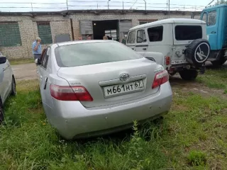 Автомашина TOYOTA CAMRY комплектен, в нерабочем состоянии 
Государственный регистрационный знак: М 661 НТ 67 
Год выпуска: 2007 
VIN номер: JTNBE40KXO3133586 
Вид транспорта: автомобиль 
Марка: TOYOTA  
Модель: CAMRY 
Пробег: 702017 
