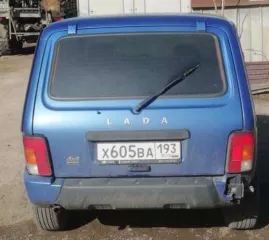 LADA 212140 LADA 4x4 VIN: XTA212140K2342333, год выпуска 2019  Тех. описание: повреждения левой двери и заднего бампера  Остальное тех. состояние в отличном состоянии, замена масел производилась согласно регламенту.  Место нахождения г.Краснодар Ростовское шоссе 20/6.  в залоге у АО  Ингосстрах Банк