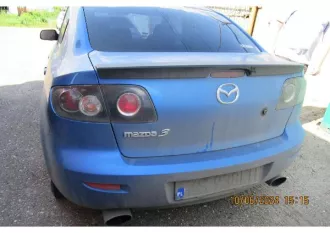 Автомобиль MAZDA 3, 2005 г.в., г/н ZS938LH, VIN JMZBK12Z261270783 (Годные остатки). Синий цвет, видимых значительных дефектов на кузове транспортного средства не обнаружено, наличие царапин и потёртостей по всему лакокрасочному покрытию кузова автомобиля, все узлы и агрегаты загрязнены продуктами…