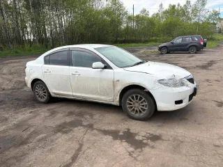 Mazda Axela 2007 года, 114 л.с., пробег 297000 км, АКПП. Автомобиль на ходу. Имеются многочисленные царапины и потертости по кузову, разбита передняя фара. Государственный номер Н911ЕТ125.