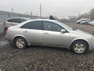 Nissan Primera 2006 года, VIN: SJNBAAP12U2291188, госномер Т723ВВ774. Автомобиль в среднем состоянии, на ходу. Имеются коррозия в некоторых местах, содрана краска на передней правой двери, вмятина на передней левой двери, сколы на кузове. Выполнены работы: замена сцепления, установлены новые…