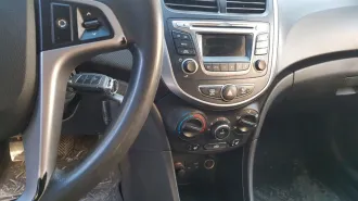 Автомобиль Hyundai Solaris 2014 года, черный, VIN Z94CT51DAFR110688, категория B, объем двигателя 1591 см³, мощность 123 л.с.