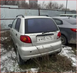 Daewoo Matiz 2008, 51 л.с., автомобиль легковой, марка: DAEWOO, модель: MATIZ, VIN: XWB4A11CD8A155230, гос. рег. номер: А445ТК34, год изготовления: 2008