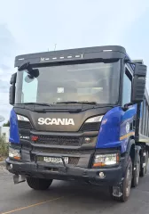 Грузовой самосвал SCANIA P8X400 P440, синий, 2020, 114 754 км, 12 МТ  324 л. с. , дизель, задний, VIN X8UP8X40005601534, Ставропольский край, г. Невинномыск, ограничения и обременения: отсутствует ПТС, зарегистрирован за должником Банка, перерегистрация автомобиля на нового владельца будет…