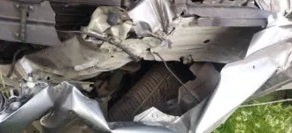 Автомобиль после ДТП повреждение кузова, сработка подушек безопасности