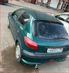 Пежо 206, 1999 год, зеленый, номер У683РО164, VIN VF32AK6C840415191, двигатель 1.4 л (1360 см³), мощность 75 л.с.