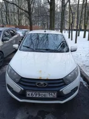 LADA 219010 LADA GRANTA. Год выпуска: 2019. VIN: XTA219010K0591052. Цвет кузова: Белый. Объем двигателя: 1596 см³. Мощность: 64 кВт / 87 л.с. Экологический класс: 5. Тип: Легковой седан. Автомобиль на ходу. Под замену задние тормоза (колодки, барабаны, цилиндры выжимные). Замена задней подвески в…