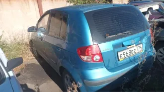 Hyundai Getz, госномер Е968ВЕ774, VIN KMHBT51HP5U358497. Работоспособность не проверялась. Реализация по прямому назначению. Год выпуска: 2005. Вид транспорта: Легковой автомобиль.