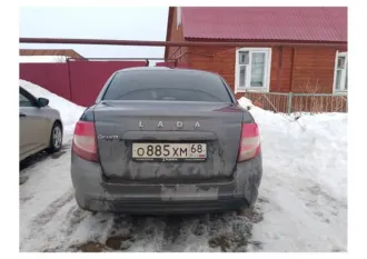 Lada Granta 2018 года, 106 лс, автомобиль легковой, марка: LADA 219070 LADA GRANTA, модель: LADA 219070 LADA GRANTA, VIN: XTA219070K0573606, гос. рег. номер: О885ХМ68, год изготовления: 2018