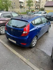 Хендай Солярис 2011 года выпуска. VIN: Z94CT51CABR011370. Цвет кузова темно-синий. Объем двигателя 1396 см³, мощность 107 л.с. Экологический класс 4. Тип транспортного средства — легковой хэтчбек. Техническое состояние и комплектность можно оценить при самостоятельном осмотре.