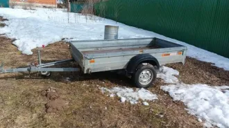 Прицеп Бизнес В50, 2016, VIN Z9P0B5000G0000409, тип – прицеп к легковому автомобилю, цвет – серый (имеется коррозия, электрическая вилка не исправна)