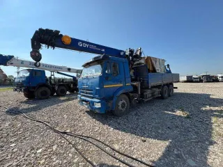 Кран автомобильный КС-55729-5B на шасси КАМАЗ, 2013 г.в., VIN: Z8C55729ED0000108, цвет: синий, неисправен двигатель.