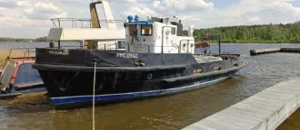 Продажа теплохода-буксира "Ангара". Маломерное моторное судно, 1958 года постройки, регистрационный номер 77-91-2016-055715 в государственном судовом реестре ГУ МЧС России по г. Москве от 15.12.2016. Находится в Московской области, Мытищинском районе, яхтенном порту "Степаньково".