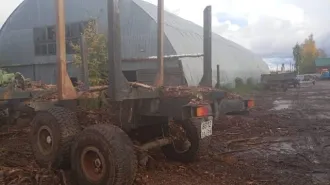 Прицеп тракторный 5959-02-08, 2015 года выпуска, гос. номер EA 8312 59.
