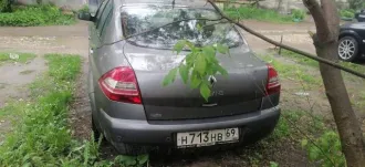 Renault Megane II 2008 года, цвет темно-серый. VIN: VF1LM0C0H40394495. Мощность двигателя 83.1 кВт (113 л.с.). Госномер Н713НВ69, зарегистрирован 30.09.2022.